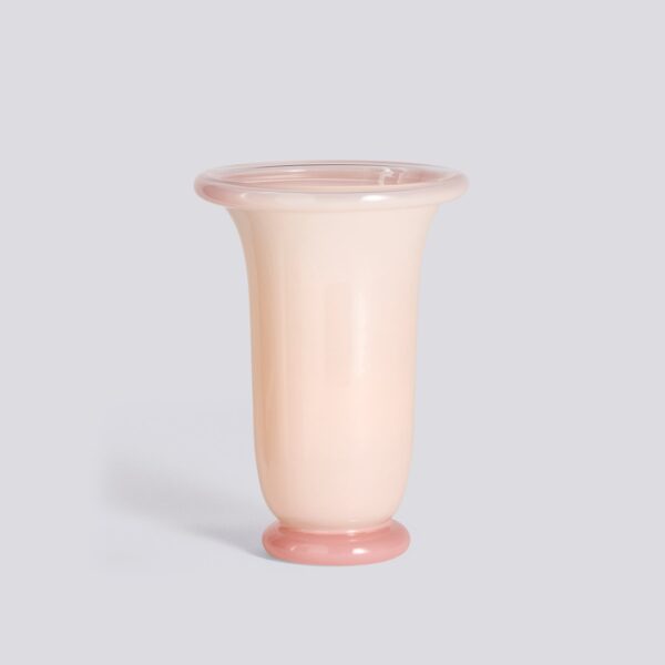 Empire vase medium light pink w.pink base