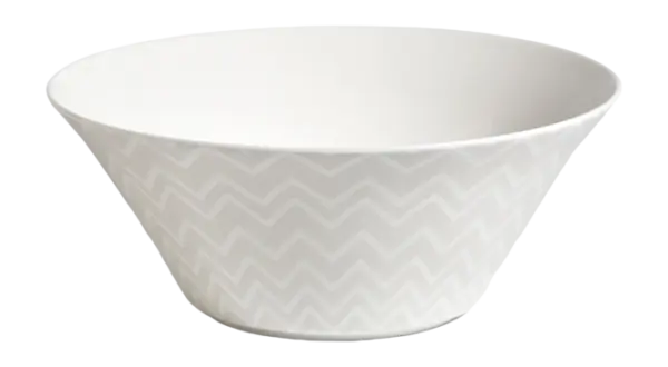 Zig Zag White SALAD BOWL