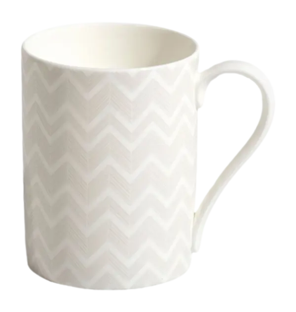 Zig Zag white luxury box set mug
