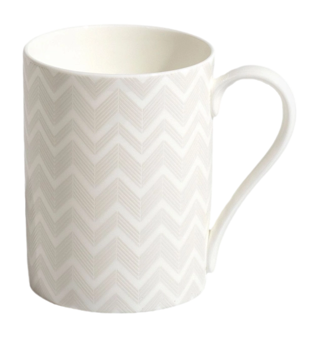 Zig Zag white luxury box set mug