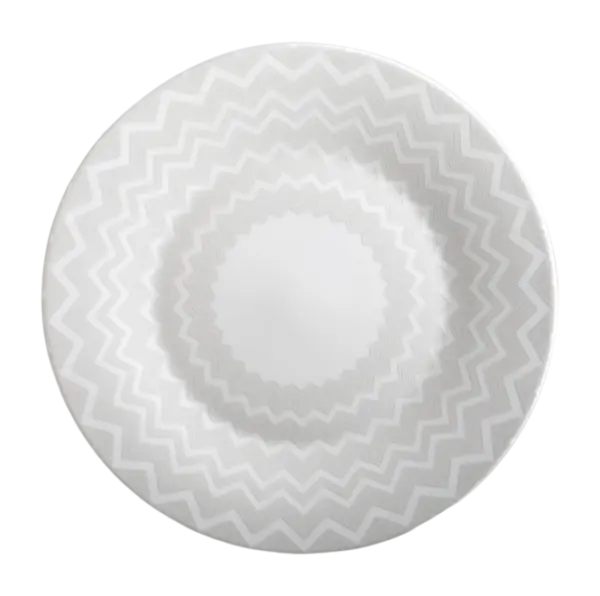 Zig Zag white bread/butter plate