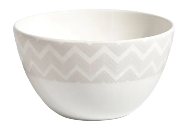 Zig Zag White RICE BOWL