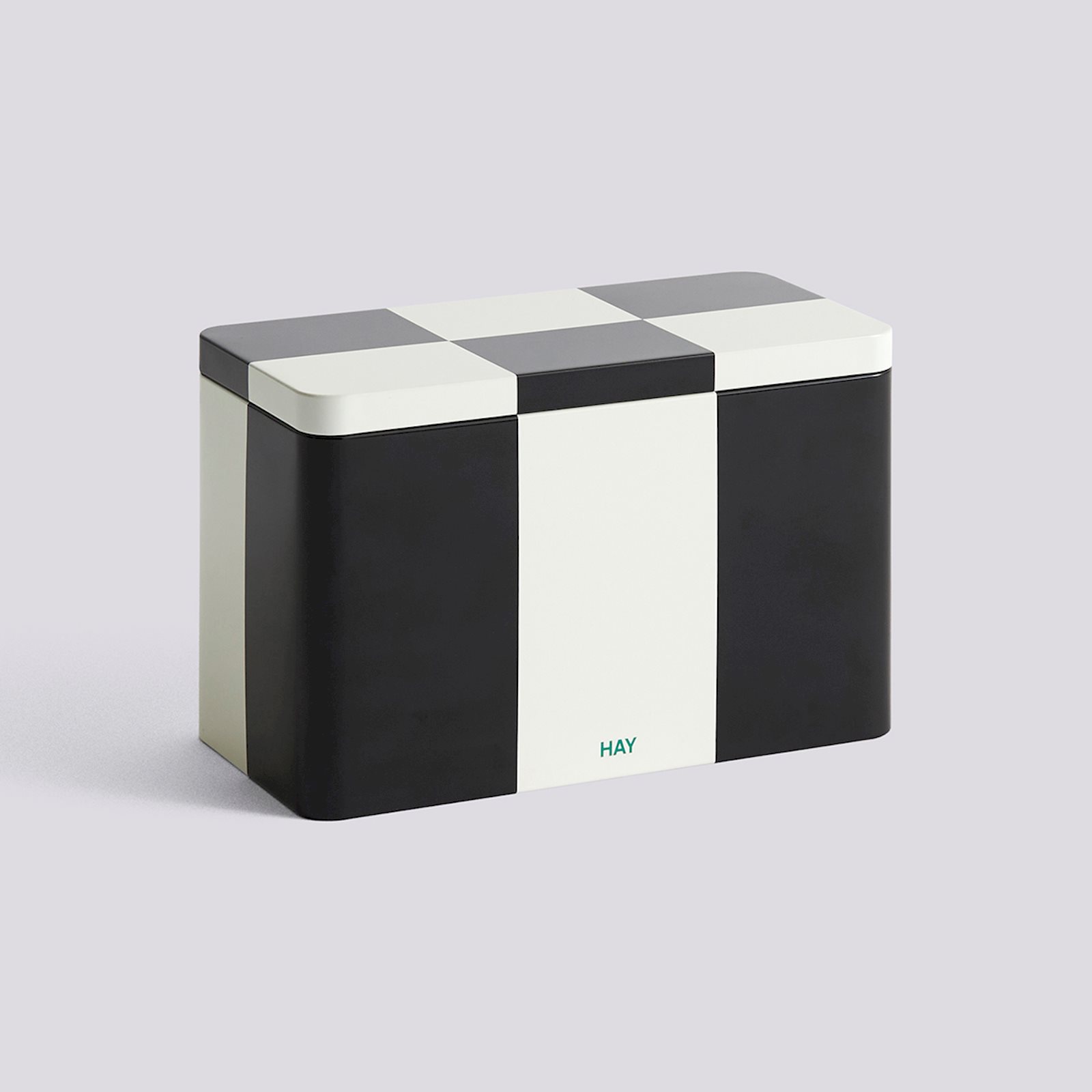 Tin container model M black off-white