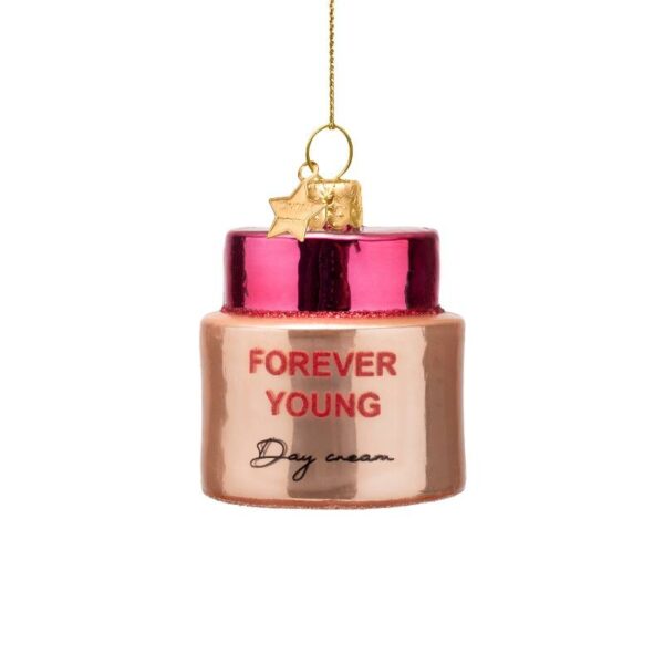 Ornament glass powder pink day cream