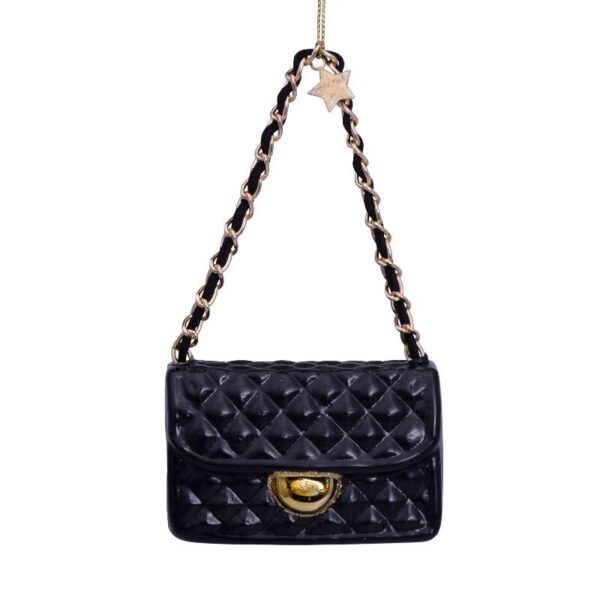 Ornament glass black fashion bag