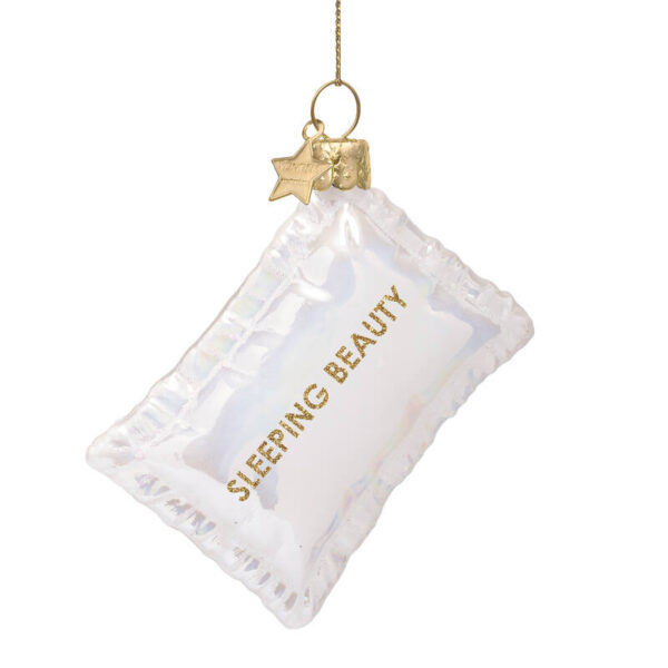 Ornament glass white opal pillow