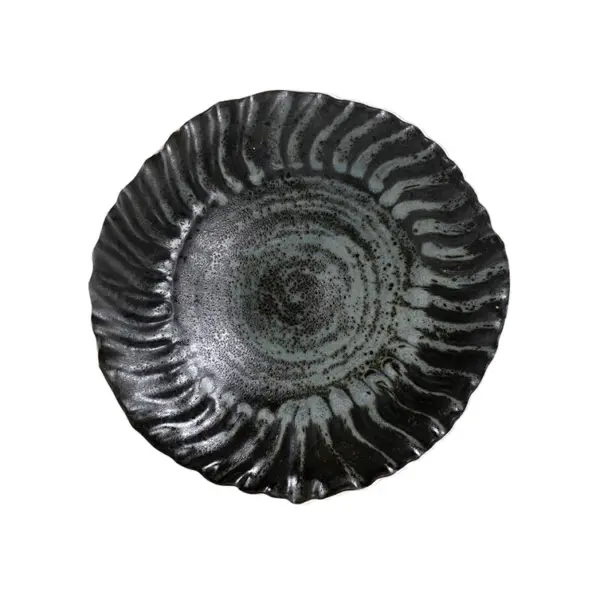 Deep plate L Dashi Charbon