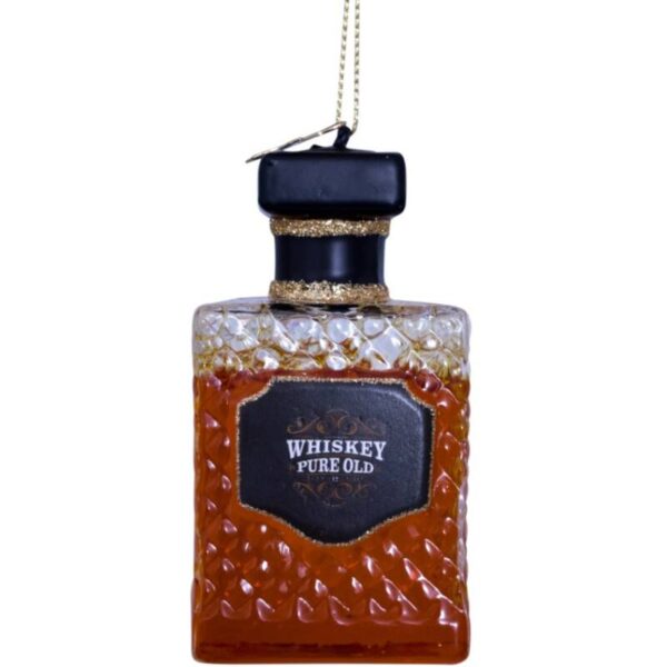 Ornament glass transparent whisky bottle