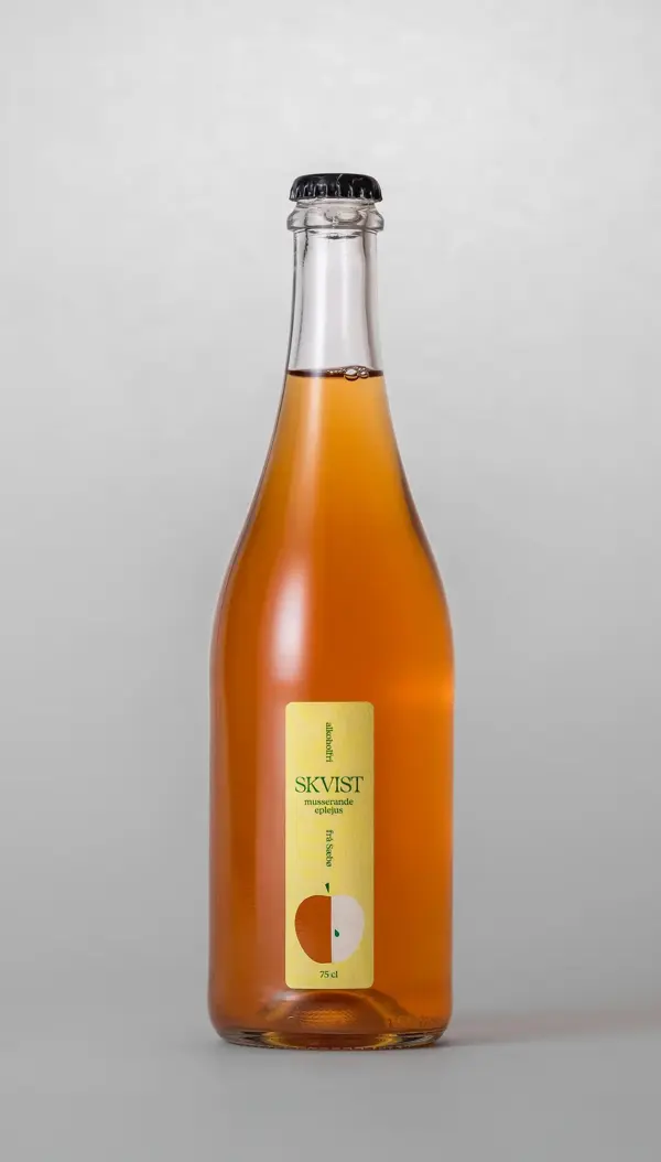 SKVIST alkoholfri musserande eplejus frå Sæbø, 75 cl