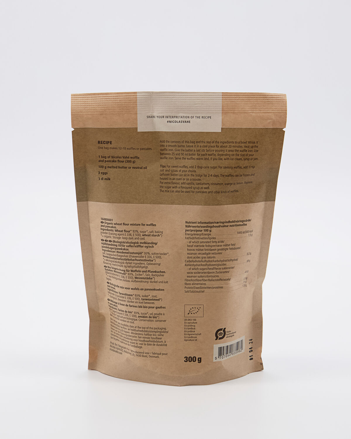 Waffle & pancake mix, Organic, 300 g - Bilde 5
