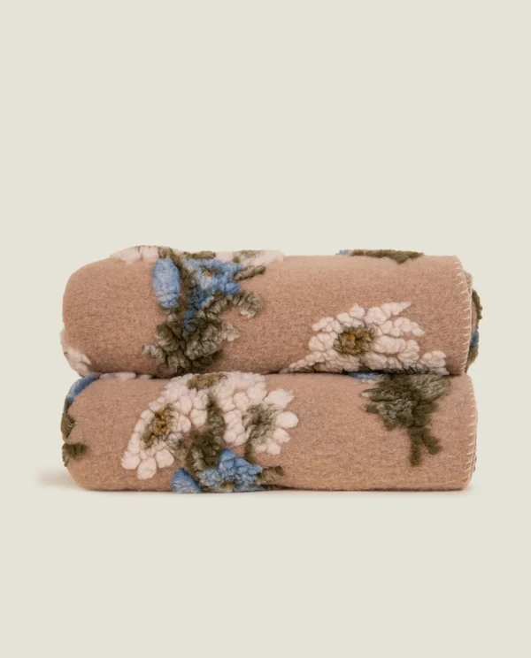 Bunch of flowers beige easy boiled wool 150x190cm - Bilde 2